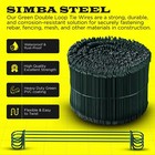 8 Inch X 1000pc Green Pvc Coated Double Loop Rebar Wire Tie  17 Gauge Simbasteel