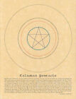 Talisman Pentacle Parchment-like Page For Book Of Shadows  Altar 