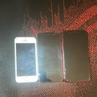 Apple Iphone Lot Of 3 Silver Gold Red  product red   Cracked Screens