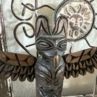 Northwest Coast Totem Pole Carved Wooden Signed By Attr  Sam Williams