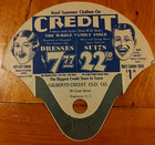Vintage Gilberts Credit Clothing Co  Hand Fan Promo Ad Binghamton Ny C1930