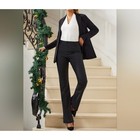 Betabrand Bootcut Dress Pant Yoga Pant Black Pinstripe Size S Petite