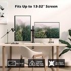 Dual Tv Lcd Monitor Arm Desk Mount Stand Adjustable Fits Up To 32  Screens