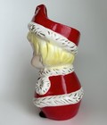 Vintage Relpo Christmas Planter Big Eye Santa Boy Kitschy