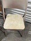 Samsonite Folding Card Table Set 4 Chairs Beige Vinyl Mcm Usa Vintage