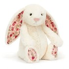 Jellycat Blossom Cream Bunny Berry Floral Ears Plush Stuffed Animal Toy Medium