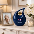 Custom Teardrop Cremation Urn For Human Ashes Adult Metal Memorial Keepsake New