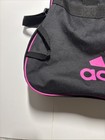 Adidas Medium Duffel Gym Bag Black  pink Sports Training Euc