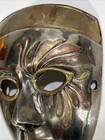 Vtg Solid Brass Human Face Mardi Gras Decorative Mask 5 5    X  4 5    Wall Decor