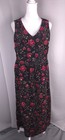 Lot 2 Vintage Corduroy Floral Jumper Dresses Womens Medium Rustic Grandmacore