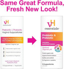 Prebiotic Ph Balanced Vaginal Suppositories     15 Count