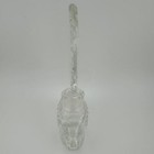 Vintage Perfume Bottle  Czechoslovakia Glass With Etched Floral Stopper