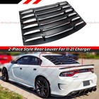 For 11-23 Charger R t Srt Hellcat 2pc Style Rear Window Windshield Louver Cover