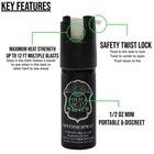 2 Pack Police Magnum Pepper Spray  50oz Gid Personal Defense Security Protection