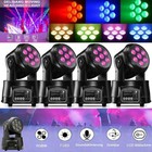 4x 105w Moving Head Stage Lighting Rgbw Wash 7led Dmx Mini Light Dj Disco Party