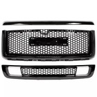 For Gmc Sierra 1500 Denali Pickup 2007-2013 Upper Lower Grille Hood Molding 3pcs