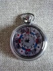 Scarce Pattern Vintage Roulette Cardsuits Mechanical Gambling Device Watch Fob