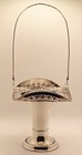 Large Sterling Silver Webster Flower Basket Vase With Handle