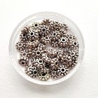 Antique Silver Flower Spacer Beads     6mm 48pcs Flat Round Alloy Floral Beads
