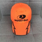 Signatures Mossy Oak Hat Cap Strap Back One Size Orange Mens Hunting Baseball
