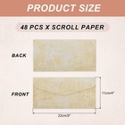 48 Packs Envelopes Vintage Aged Paper Beige Linear-9 X 4 Inch