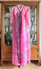 Vintage Korean Hanbok Jacket   Skirt M l Hot Pink Dress Lotus Embroidery Women