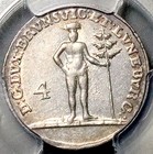 1787-c Pcgs Au 55 Brunswick Wolfenbuttel 4 Mg Wildman Coin Pop 2 0  26080801c 