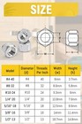 100pcs  10-24 Nylon Insert Hex Lock Nuts A2 304 Stainless Steel Self Locking