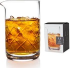 Cocktail Mixing Glass 17 Oz  Crystal Pitcher Thick Base Design Bartending Gla   