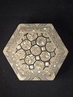 Mosaic Inlay Jewelry Box Hexagon Mother Of Pearl Damascus Trinket Box