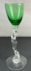 Vtg Cambridge Statuesque Nude Stemware Brandyglass Emerald Green 6  Discontinued