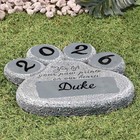 Personalized Paw Print Dog Cat Pet Memorial Grave Marker Garden Stepping Stone