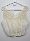 Antique Vintage Bodice Corset Cover C 1890 1900 Crochet Moth Lace M As-is F14