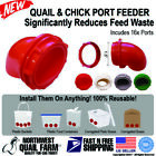 Quail   Baby Chick Port Feeder - 16 Feeder Ports No Waste Feed Saver