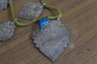 Pair Of 2 Antique Islamic Silver Amulet Talisman Necklace 20 Bismillah Mecca 19c
