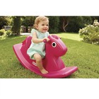 Kids Rocking Horse In Magenta  Classic Indoor Outdoor Toddler Ride-on Toy