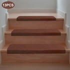 13pc Stair Treads Carpet Mats Step Staircase Non Slip Home Protection Cover Pads