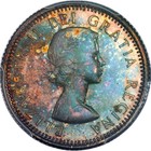 Pl66 1960 Canada Silver Sailboat 10 Cent Proof  Pcgs Trueview- Rainbow Toned