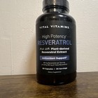 Vital Vitamins Resveratrol 600mg Antioxidant   Heart Health Support 60 Capsules
