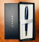 Cross Dubai Blue Lacquer chrome Trim  m  Nib Fountain Pen