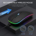 2 4ghz Wireless Optical Mouse Usb Rechargeable Rgb Cordless Mice For Pc Laptop