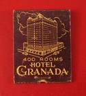 Vintage Hotel Granada Brooklyn Nyc Rare Advertising Matchbook Matches New York  