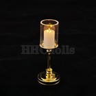 Miniature Led Dollhouse Candle Table Lamp  1 12 Scale Decoration