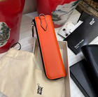 Authentic Montblanc Leather Pen Case 146 149 Orange Sleeve Holder New In Box Us