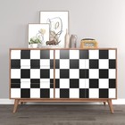 Varypaper 15 7  x78 7   Thick Checkered 15 7  X 78 7   Black white 