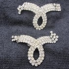 Vintage Rhinestone Shoe Clips Dangles Sparkly 