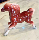  Vintage Horse Figurine Porcelain Japan By Wales Brown Orange White