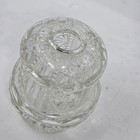 Vintage Indiana Glass Stars And Bars Pattern Fairy Lamp Clear Glass 6 5 