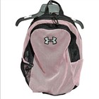 Under Armour Pink Black Hustle Mesh Backpack Bag Gym School Sport Ua