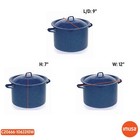 Imusa 6 0qt Enamel Stock Pot  Blue